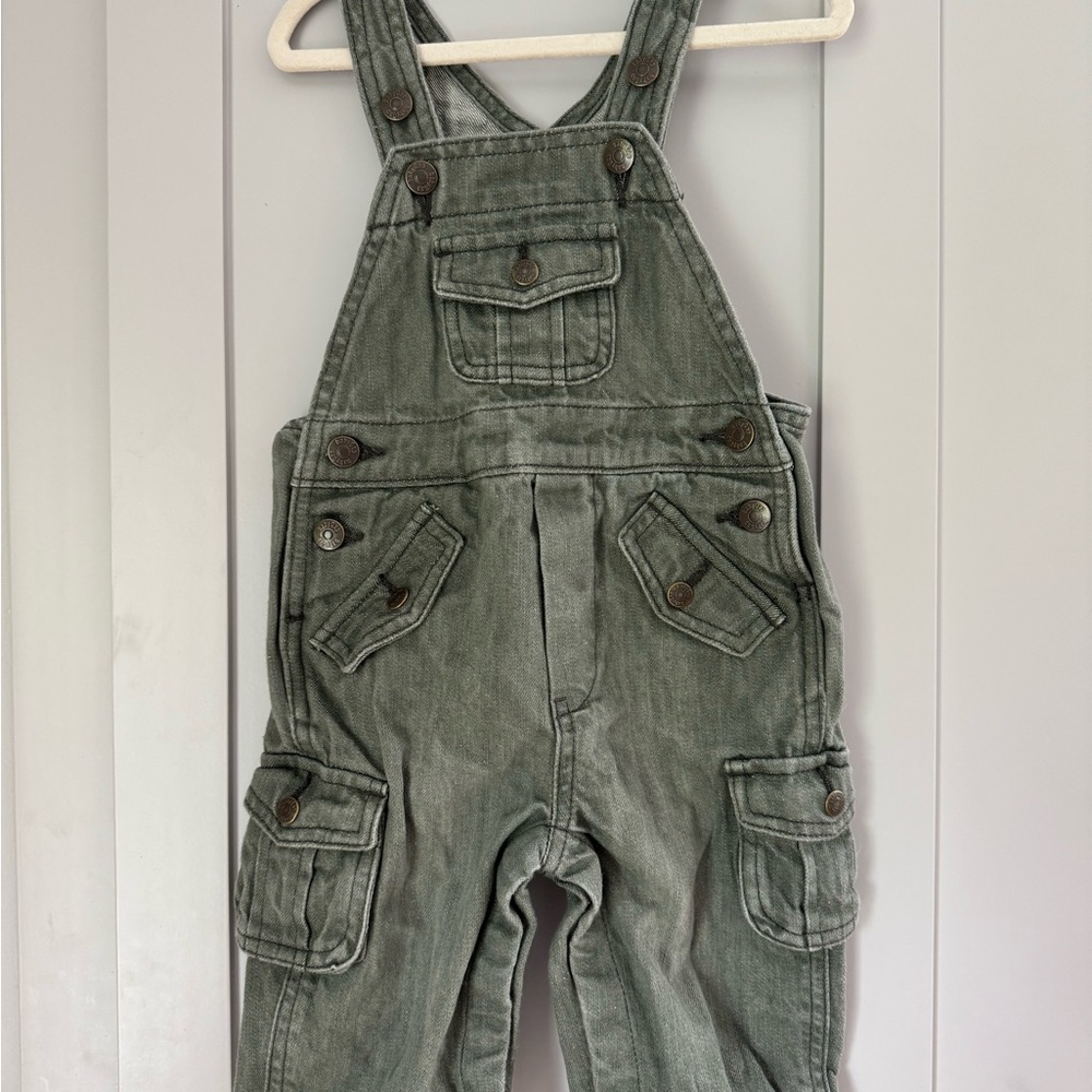 GAP Baby Green Overalls - Vintage (6-12m)
